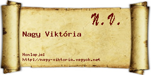 Nagy Viktória névjegykártya